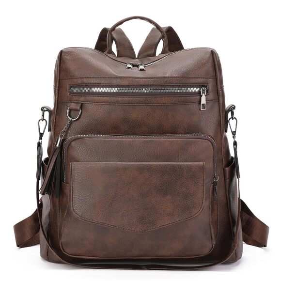 backpack purse pu leather WYFJNX Small for Women Ladies Beige Top zipper closure FANCELINE Mini Backpack Purse for